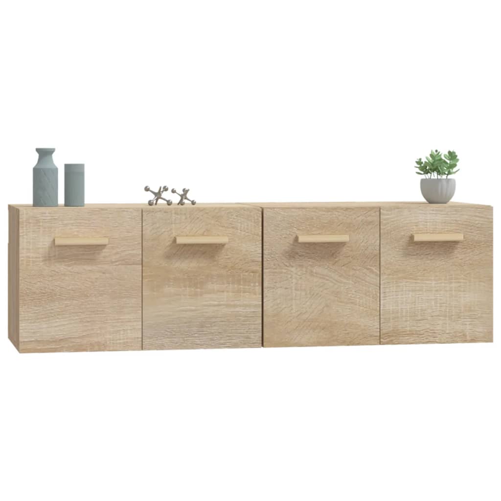 Armários parede 2pcs 60x36,5x35 cm derivados madeira sonoma