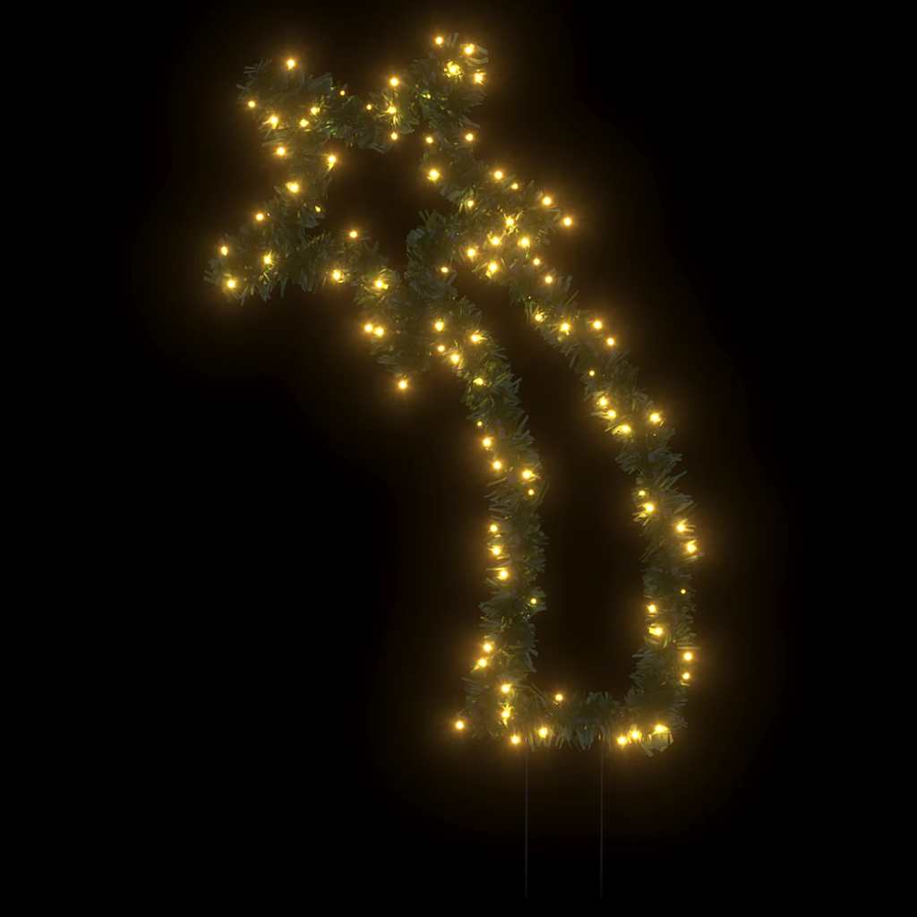 Decoração de natal meteoro c/ luz e estacas 115 luzes LED 85 cm