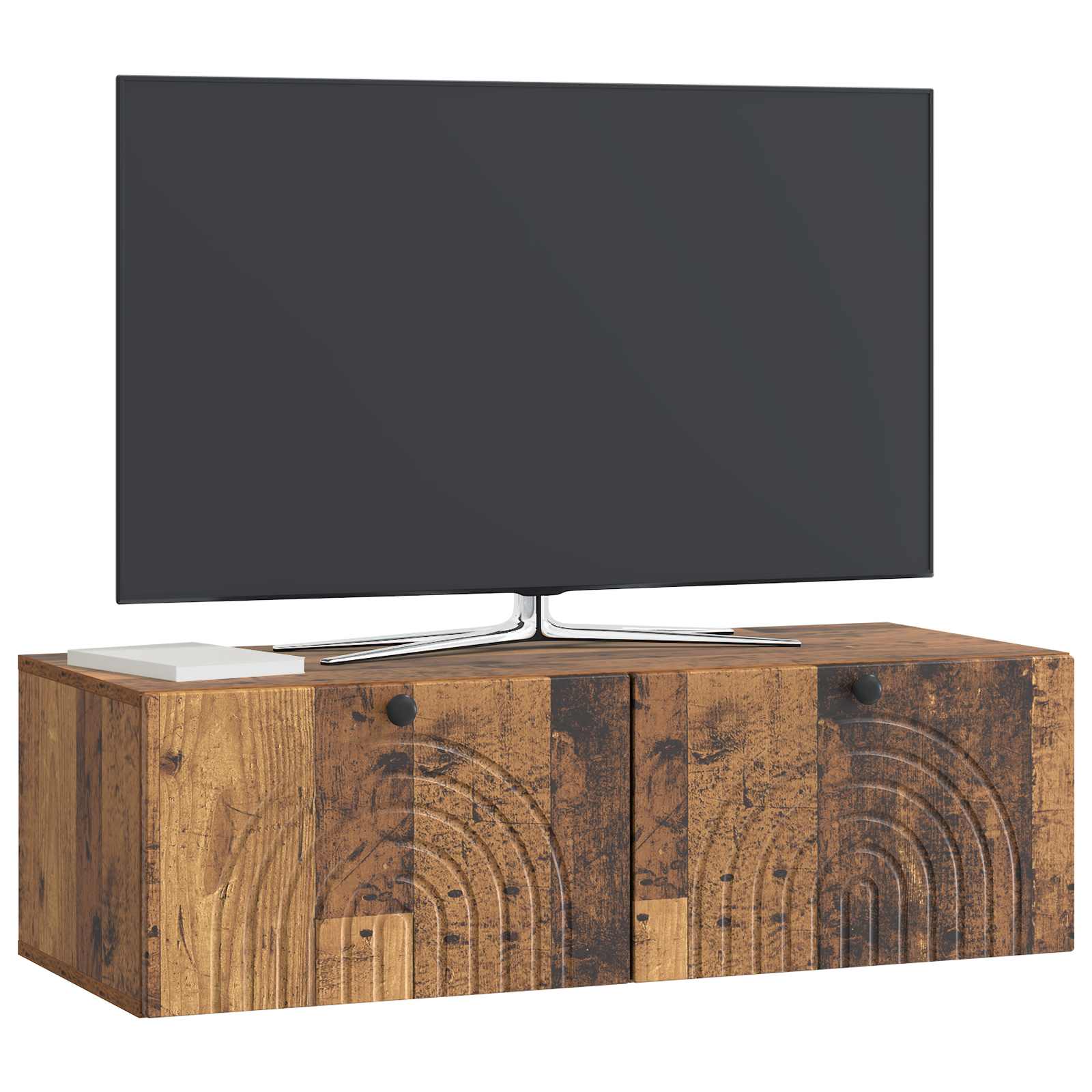 Gabinete de TV de parede madeira antiga 99 x 41 x 30 cm