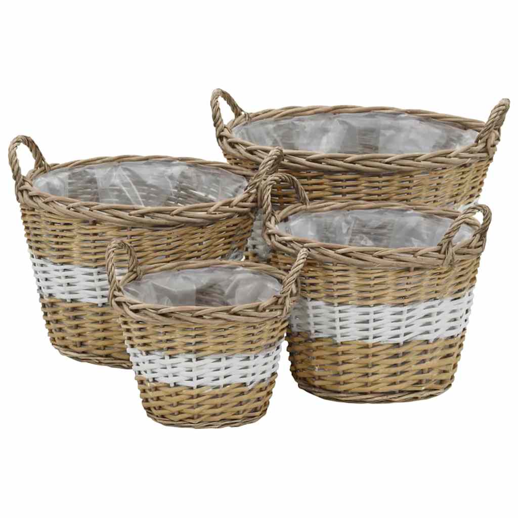 Cestos para vasos 4 pcs vime com forro em PE