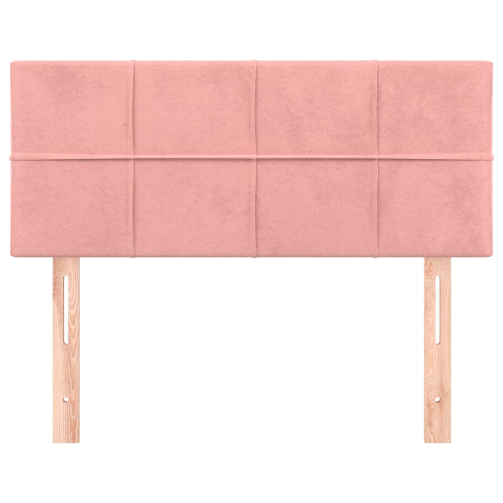 Cabeceira de cama veludo 80x5x78/88 cm rosa