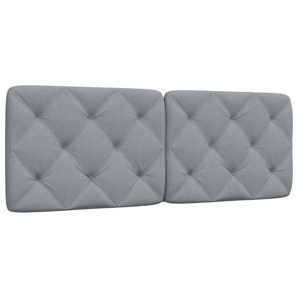 Almofadão de cabeceira 120 cm tecido cinzento-claro