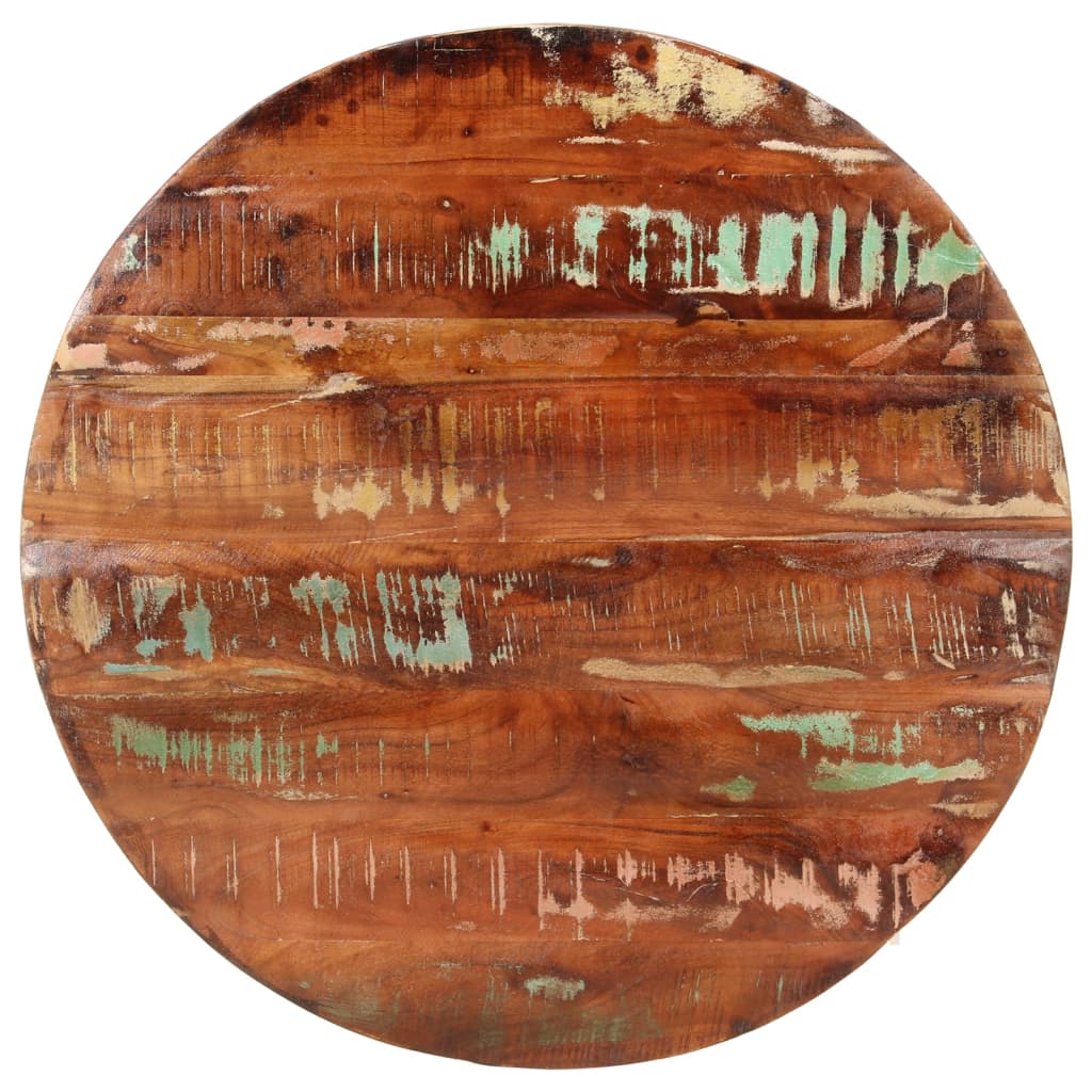 Tampo de mesa redondo ø80x2,5cm madeira recuperada maciça
