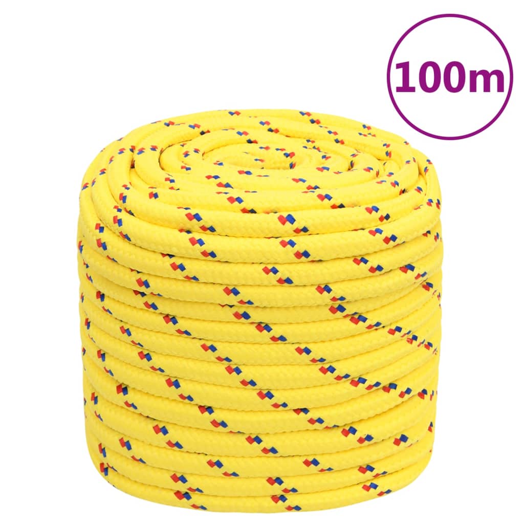 Corda de barco 16 mm 100 m polipropileno amarelo