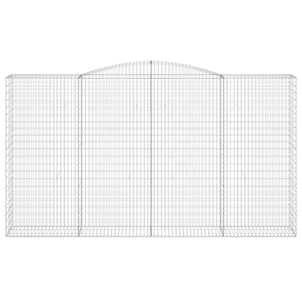 Cestos gabião arqueados 2pcs 400x50x220/240cm ferro galvanizado