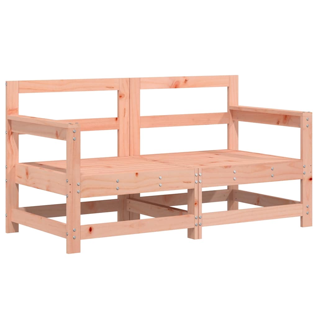 7 Pcs conjunto lounge de jardim madeira de douglas maciça