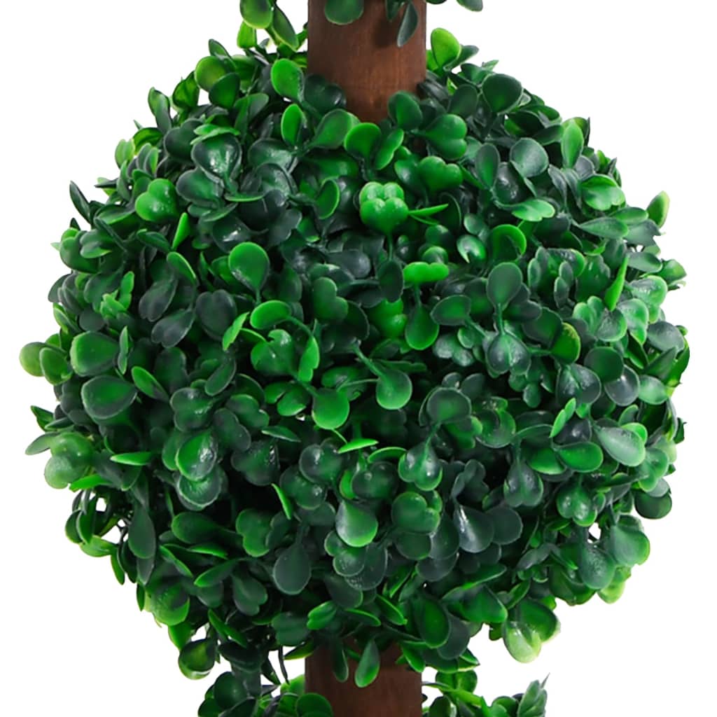 Planta artificial buxo em forma de esfera com vaso 90 cm verde
