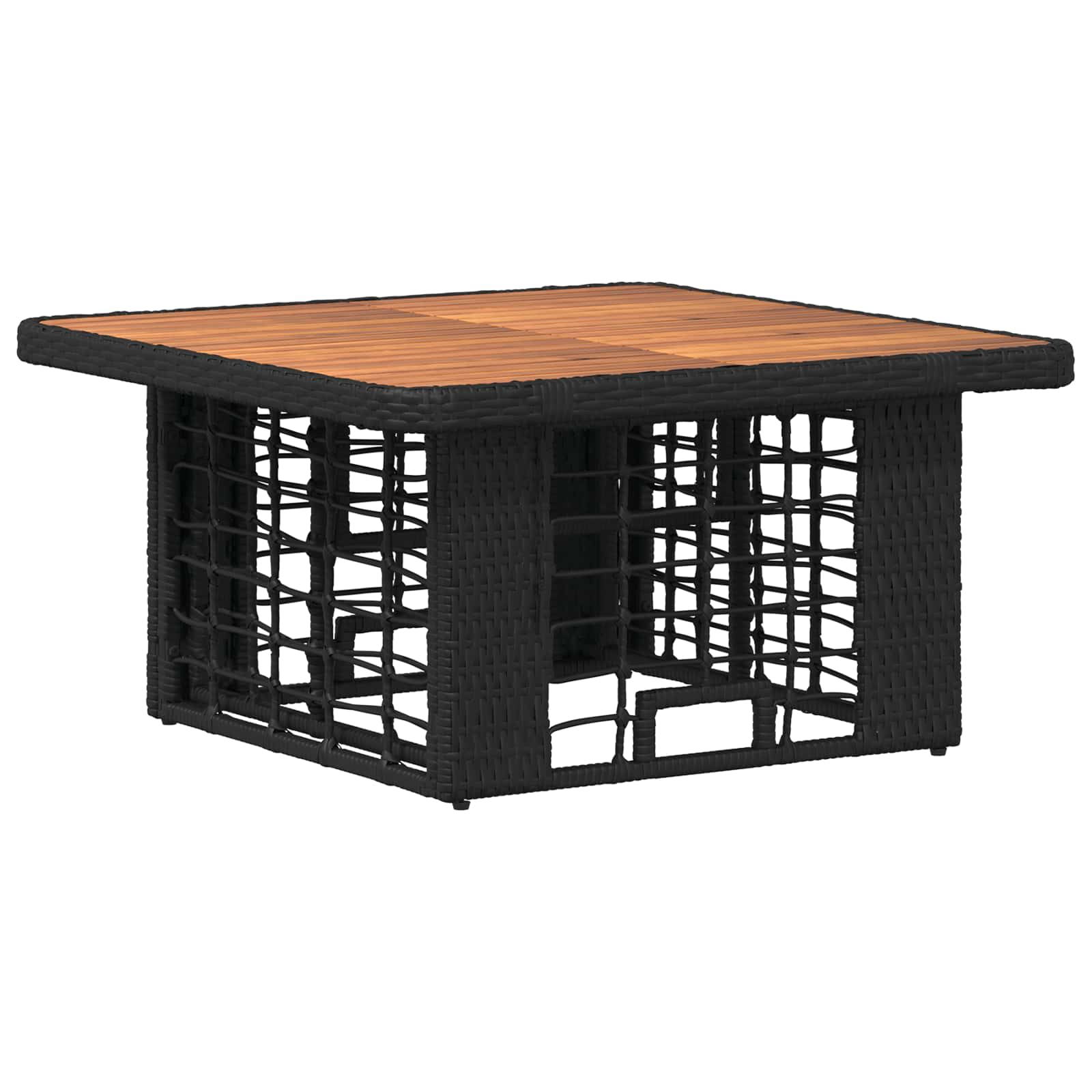 Conjunto de jantar para jardim 3 unid. preto e cinza