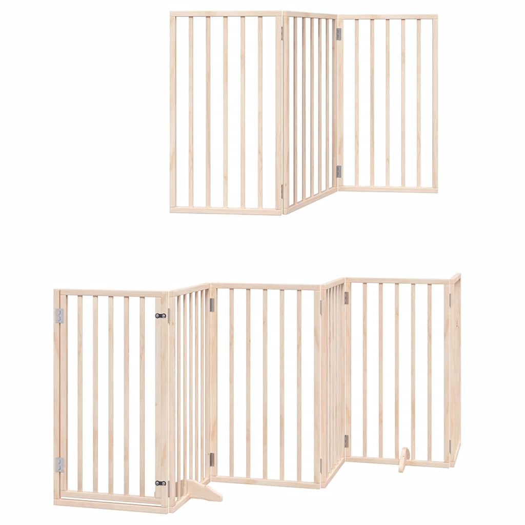 Portão para cães com porta dobrável 9 painéis 450 cm álamo