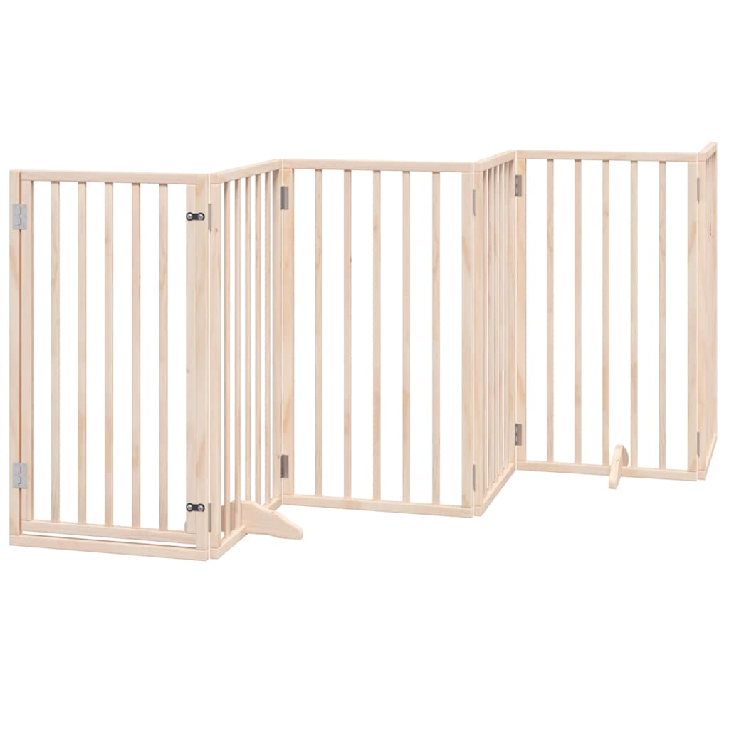 Portão para cães com porta dobrável 9 painéis 450 cm álamo