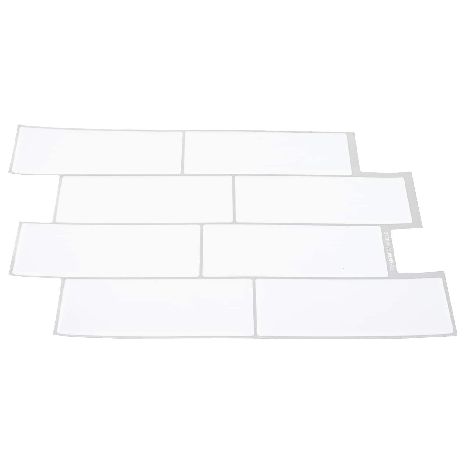 Azulejo subterrâneo 10 unid. branco e cinza 29 x 21 cm