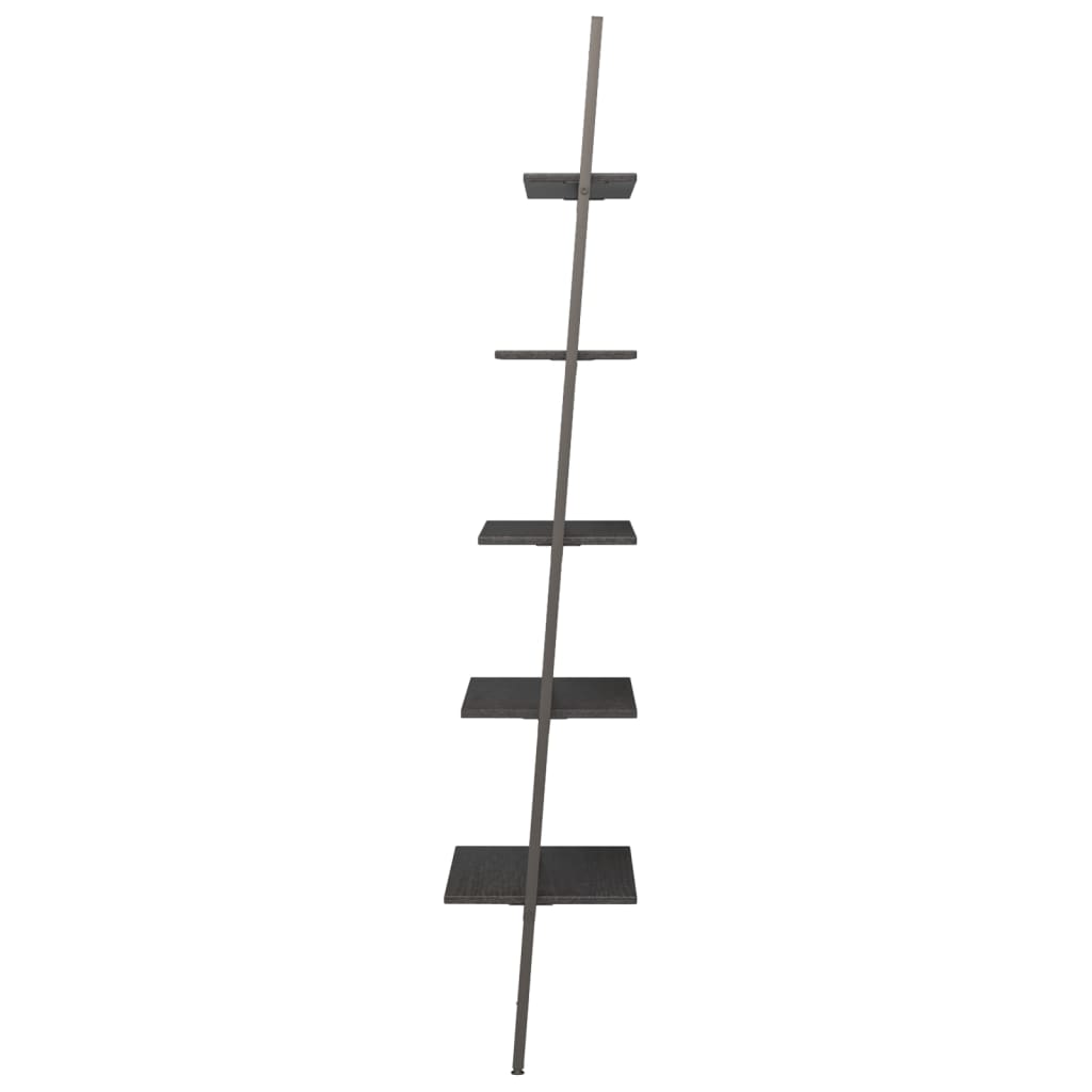 Unidade 5 prateleiras inclinada 64x34x185,5 cm preto
