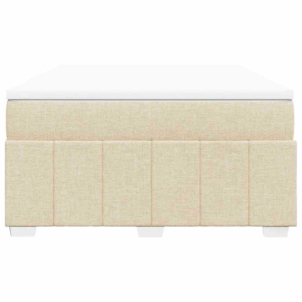 Cama com molas/colchão 140x190 cm tecido cor creme