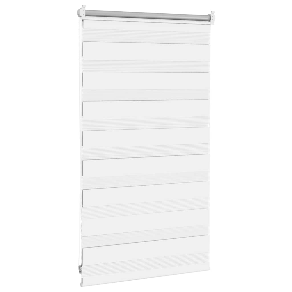 Cortina zebra 50,9x100 cm, largura do tecido 46,7 cm, branca