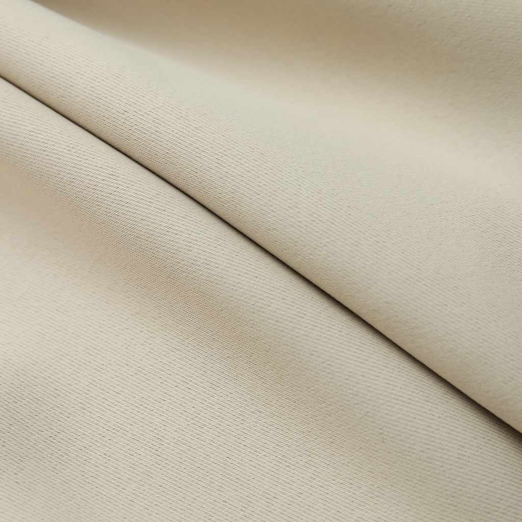 Cortinas blackout com ganchos 2 pcs 140x225 cm bege