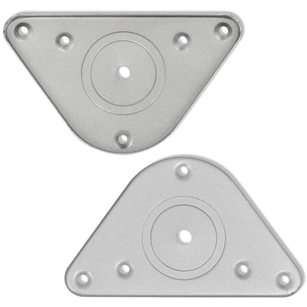 4 Pernas de mesa, altura ajustável, níquel escovado 710 mm