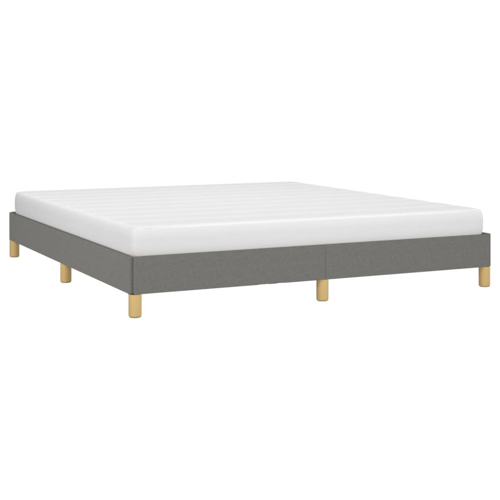 Estrutura de cama sem colchão 180x200 cm tecido cinzento-escuro