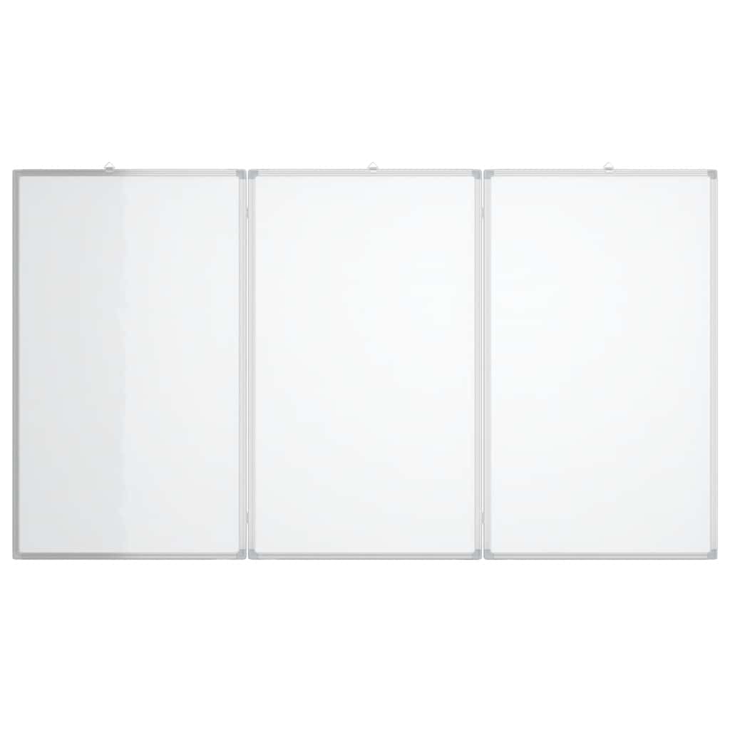 Quadro branco magnético dobrável 180x80x1,7 cm alumínio