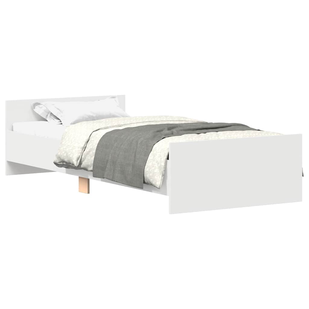 Estrutura cama solteiro 75x190 cm derivados de madeira branco
