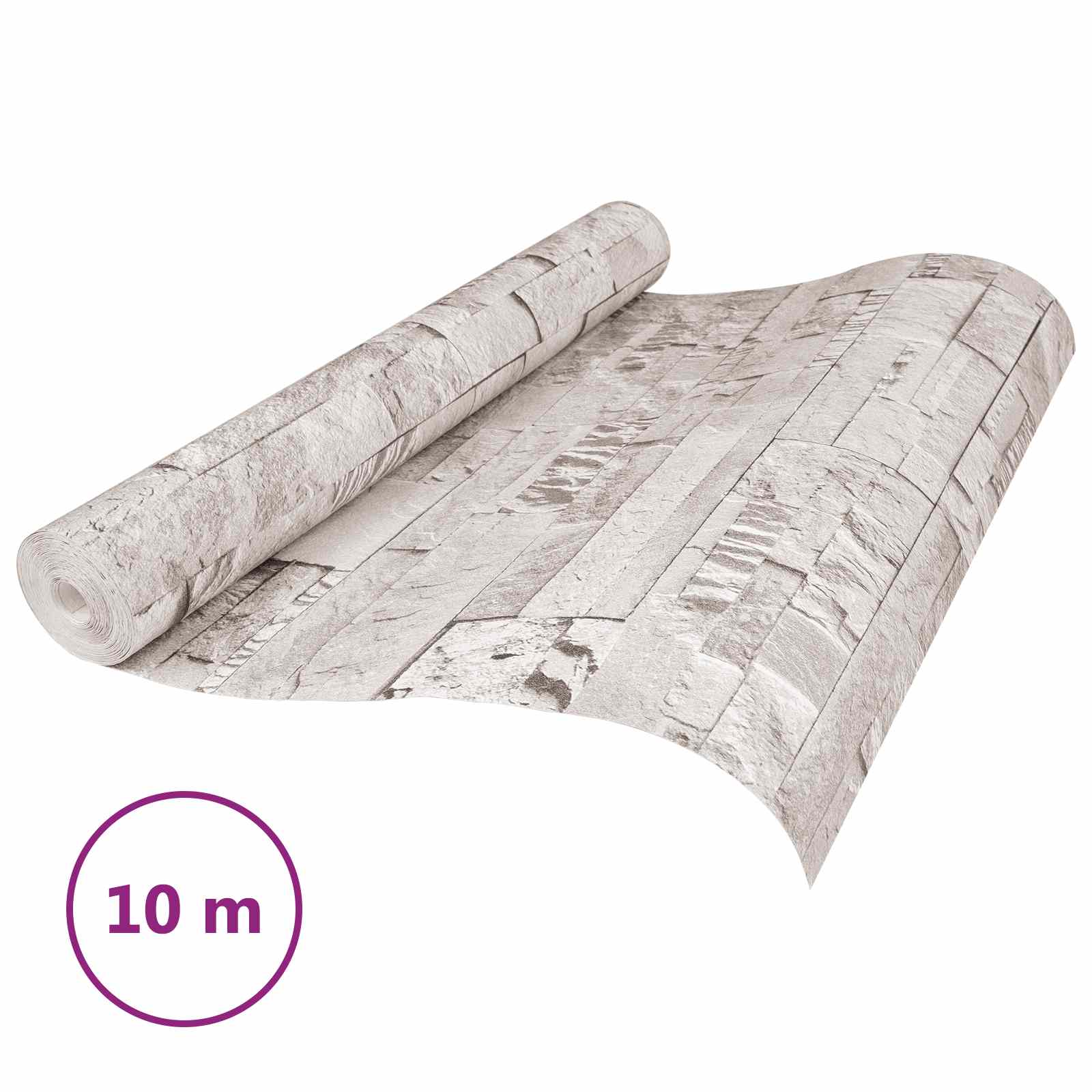 Papel de parede 3d de pedra creme 10 x 0,53 m tecido não tecido