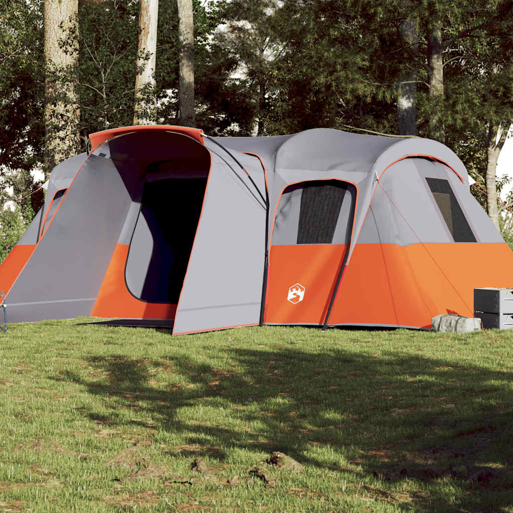 Tenda familiar túnel para 16 pessoas impermeável cinzento