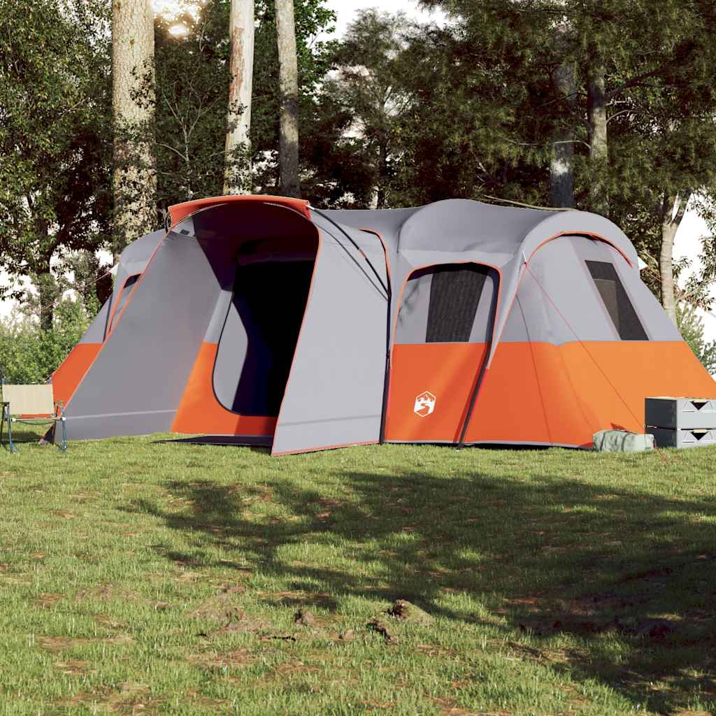 Tenda familiar túnel para 16 pessoas impermeável cinzento