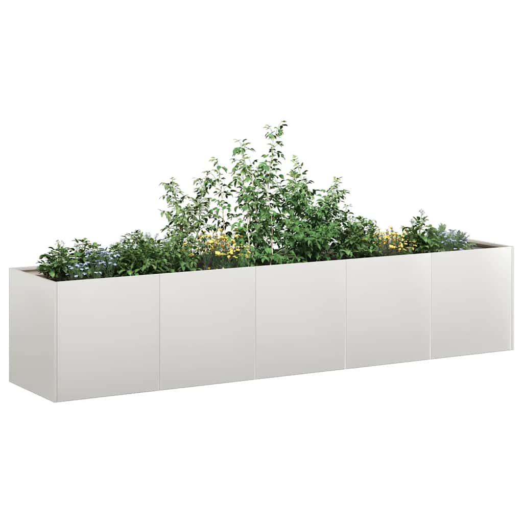 Plantador 200x40x40 cm aço inoxidável