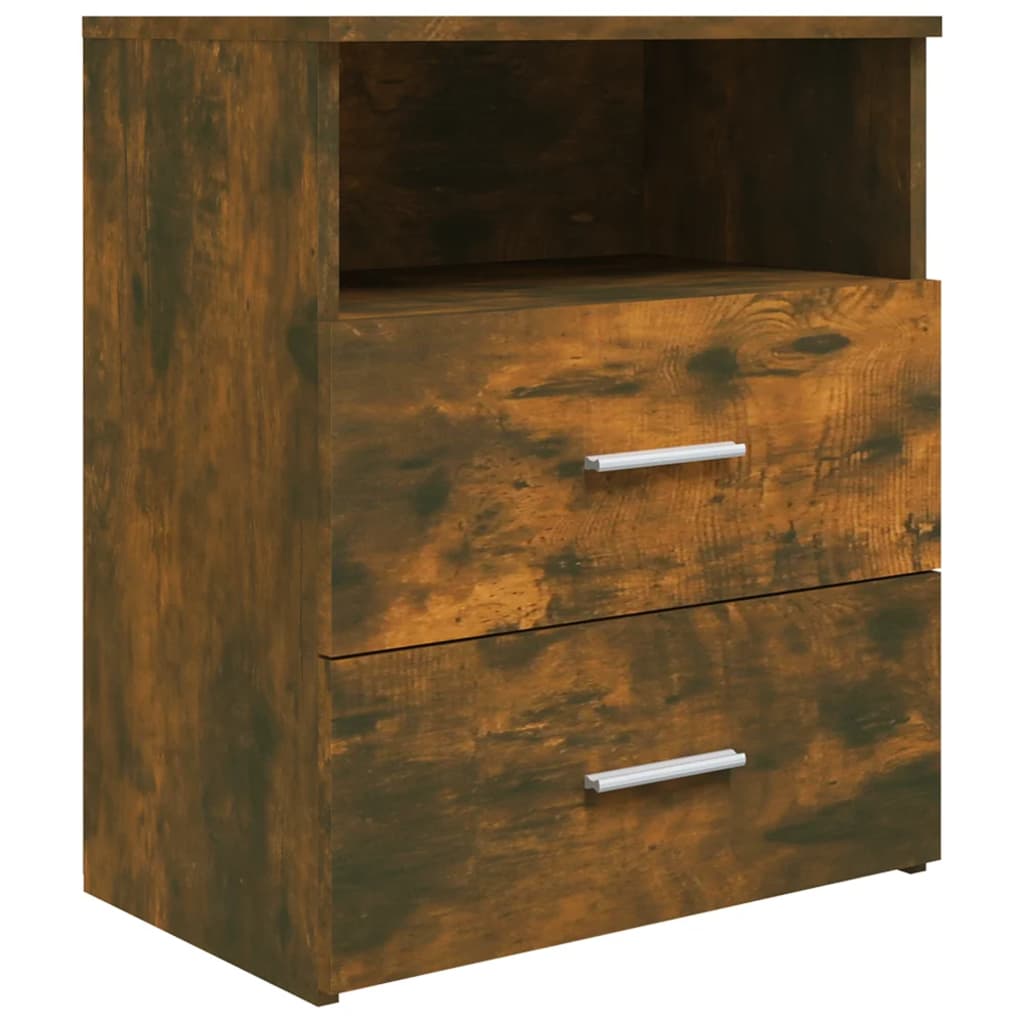 Mesa de cabeceira 50x32x60 cm cor carvalho fumado