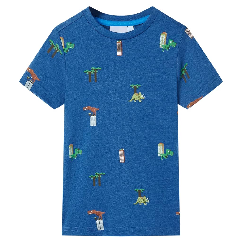 T-shirt para criança azul-escuro mesclado 104