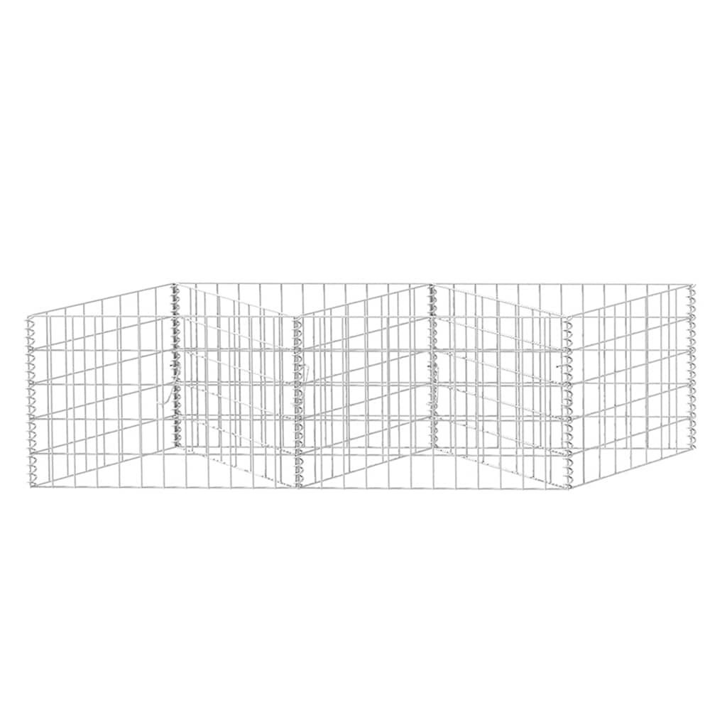 Cesto gabião aço galvanizado 120x30x50 cm