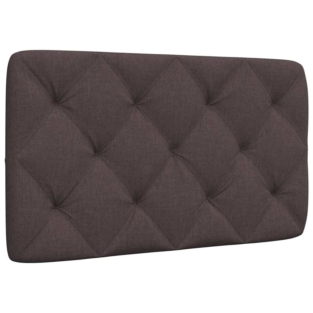 Almofadão de cabeceira 90 cm tecido castanho-escuro