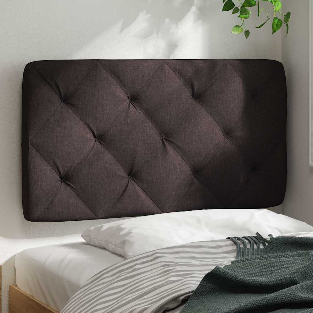 Almofadão de cabeceira 90 cm tecido castanho-escuro