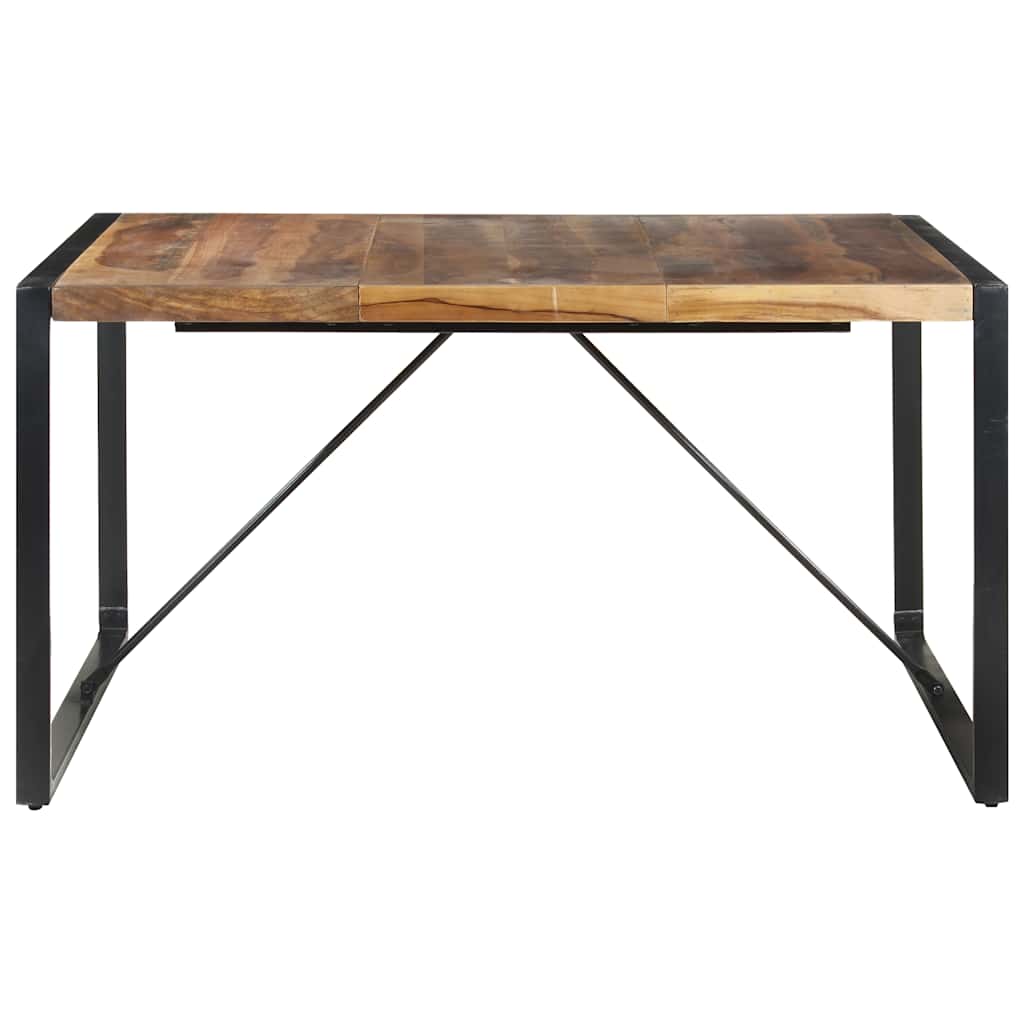 Mesa de jantar 140x140x75 cm madeira maciça