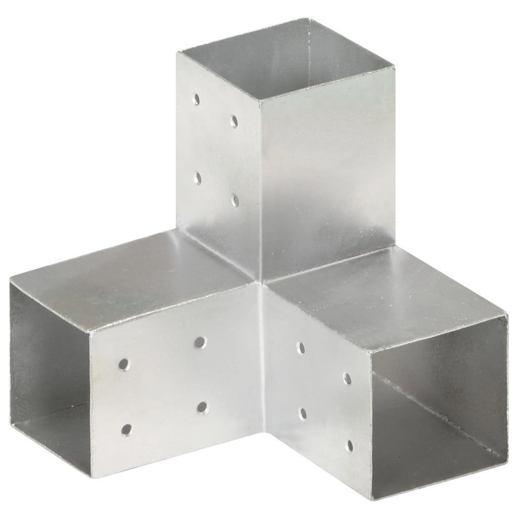 Base para poste em forma de y 81x81 mm metal galvanizado