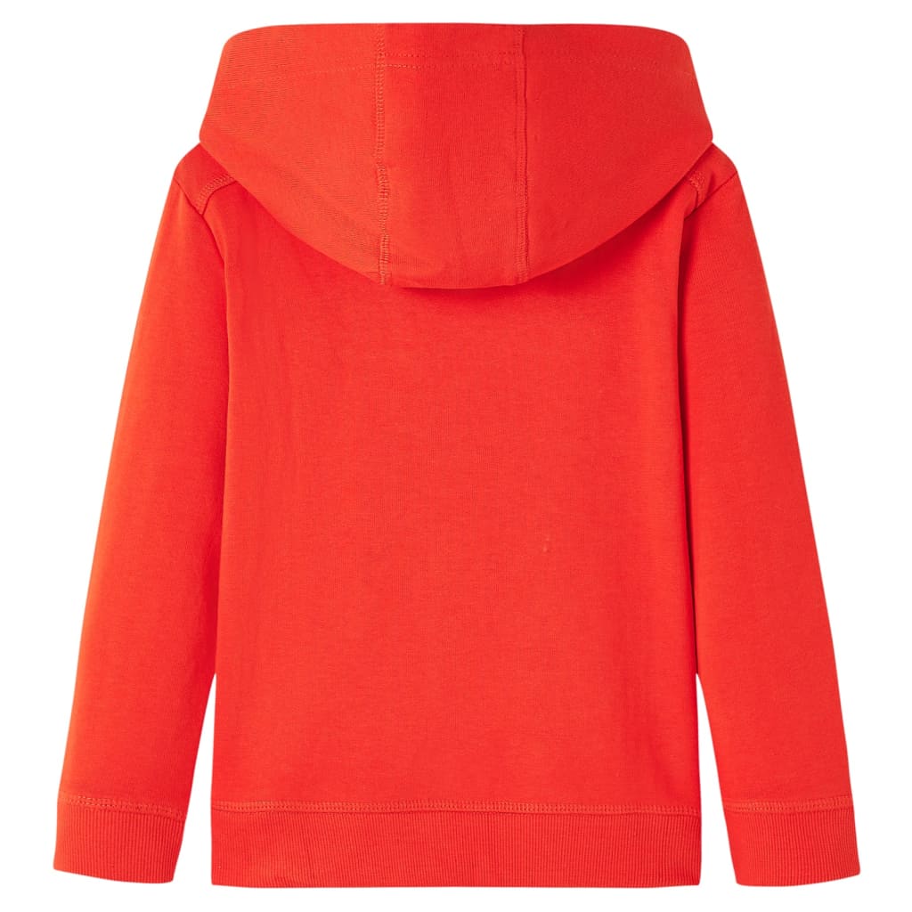 Sweatshirt para criança com capuz vermelho 92
