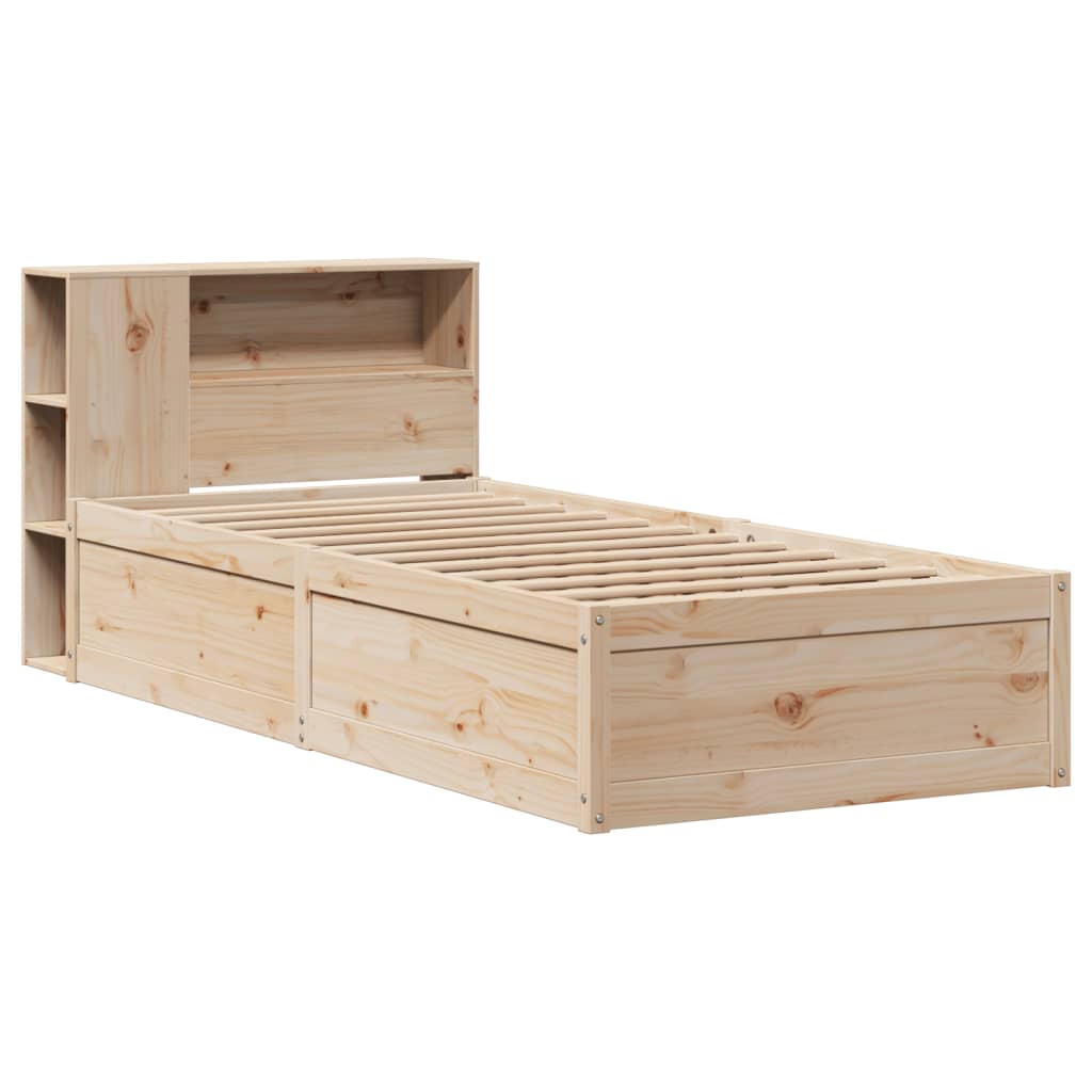 Cama sem colchão 75x190 cm madeira de pinho maciça