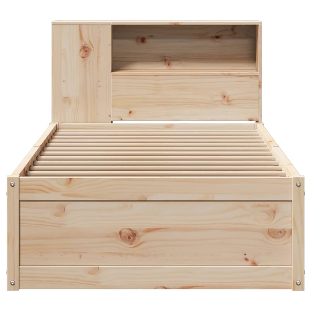 Cama sem colchão 75x190 cm madeira de pinho maciça