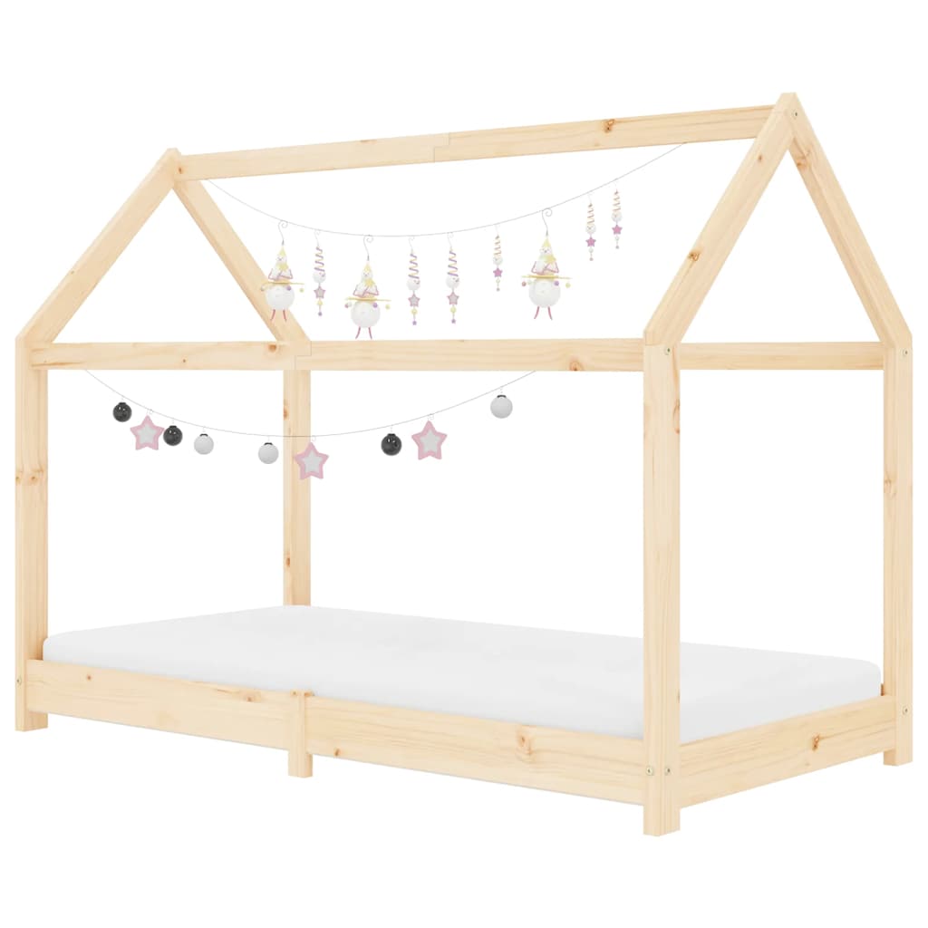 Estrutura de cama p/ crianças 70x140 cm madeira de pinho maciça