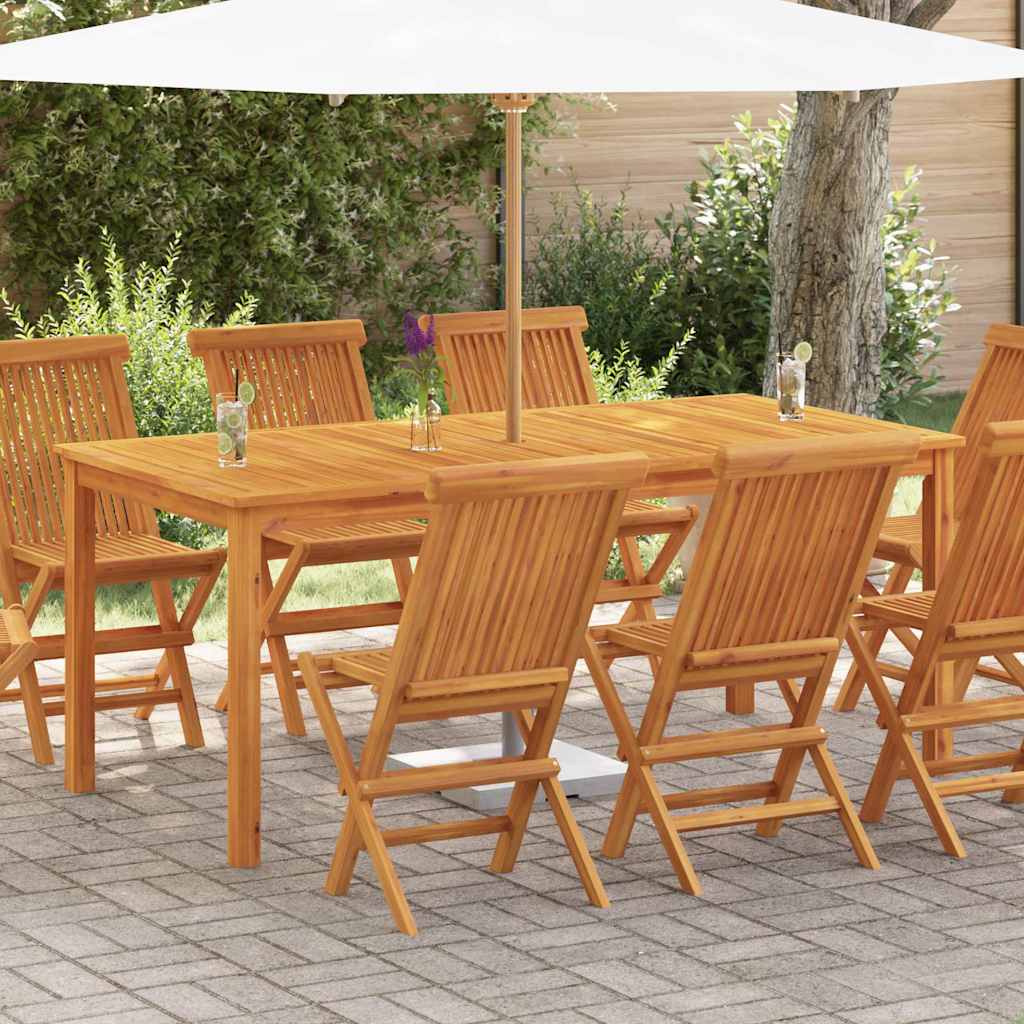 Mesa de jantar p/ jardim 180x90x75 cm madeira de acácia maciça