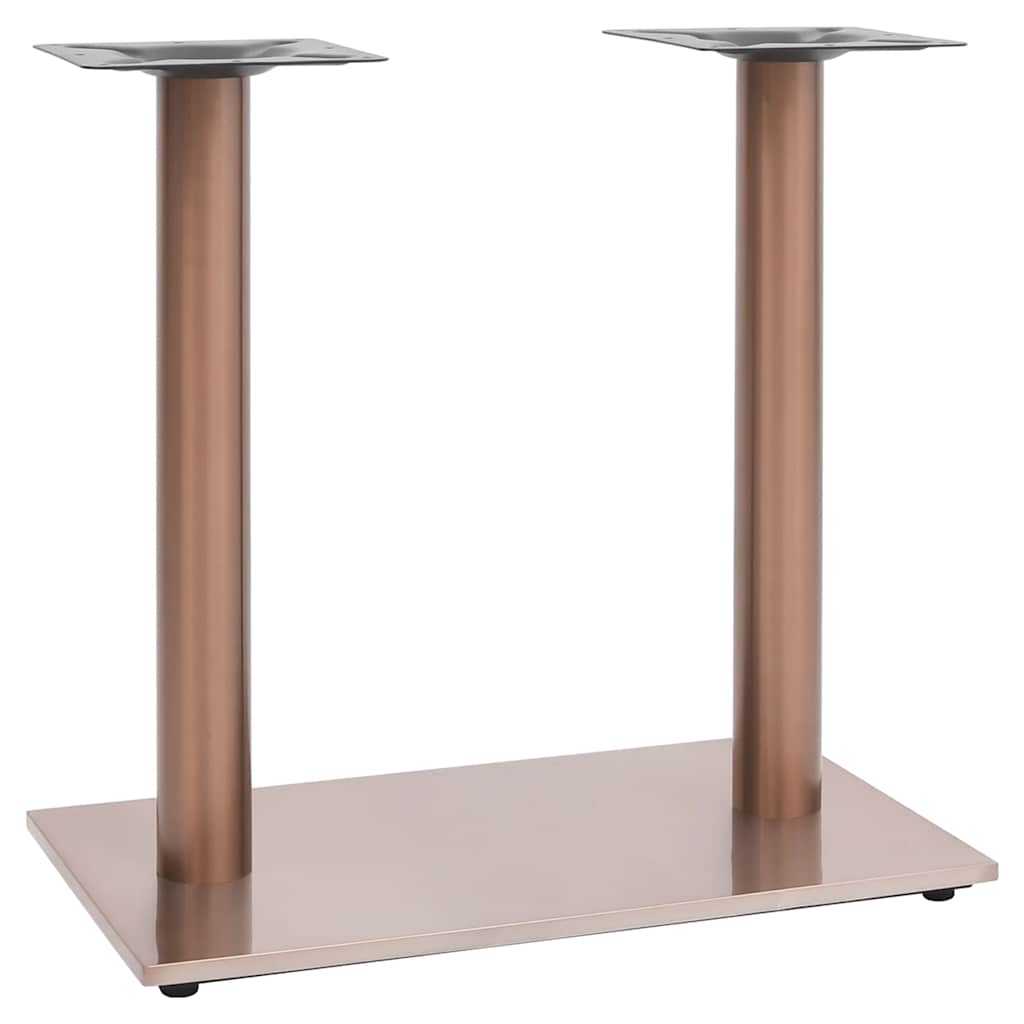 Perna para mesa de bistrô 70x40x72 cm aço inoxidável cor bronze