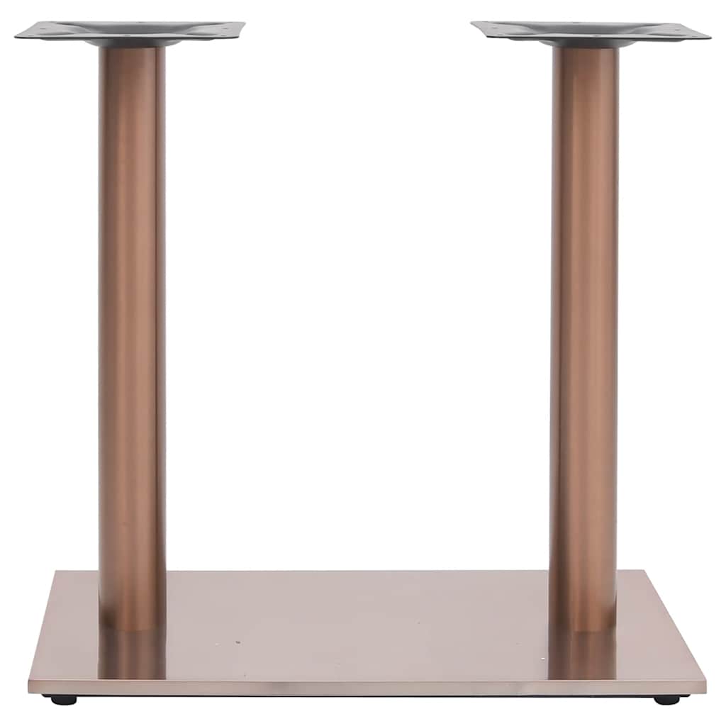 Perna para mesa de bistrô 70x40x72 cm aço inoxidável cor bronze