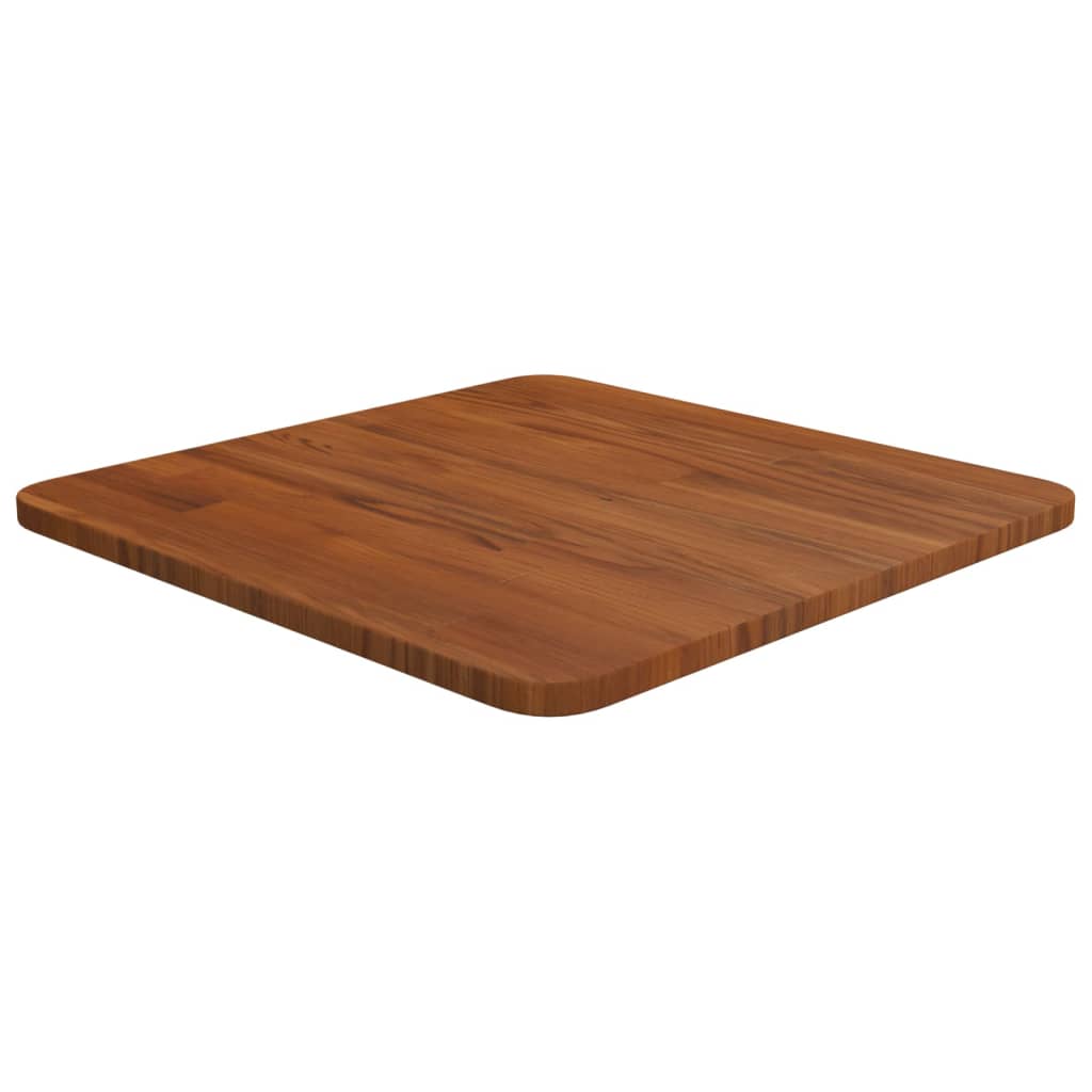 Tampo mesa quadrado 40x40x1,5 carvalho tratado castanho-escuro