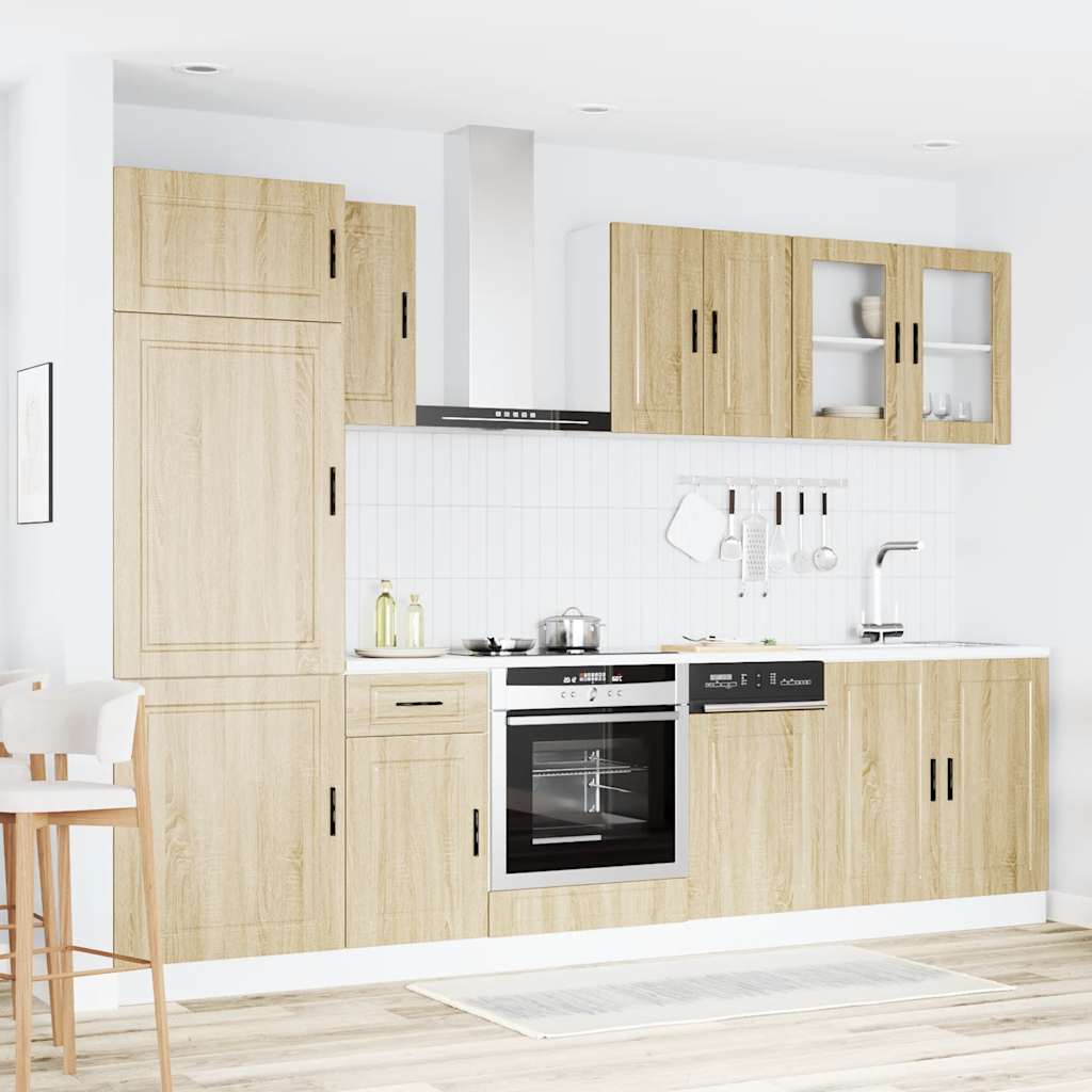 8 Peças armário de cozinha conjunto porto sonoma carvalho