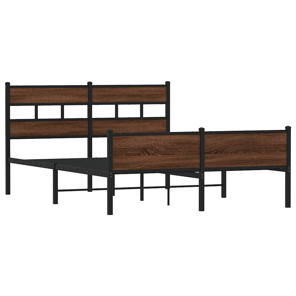 Estrutura cama s/ colchão derivados madeira carvalho castanho