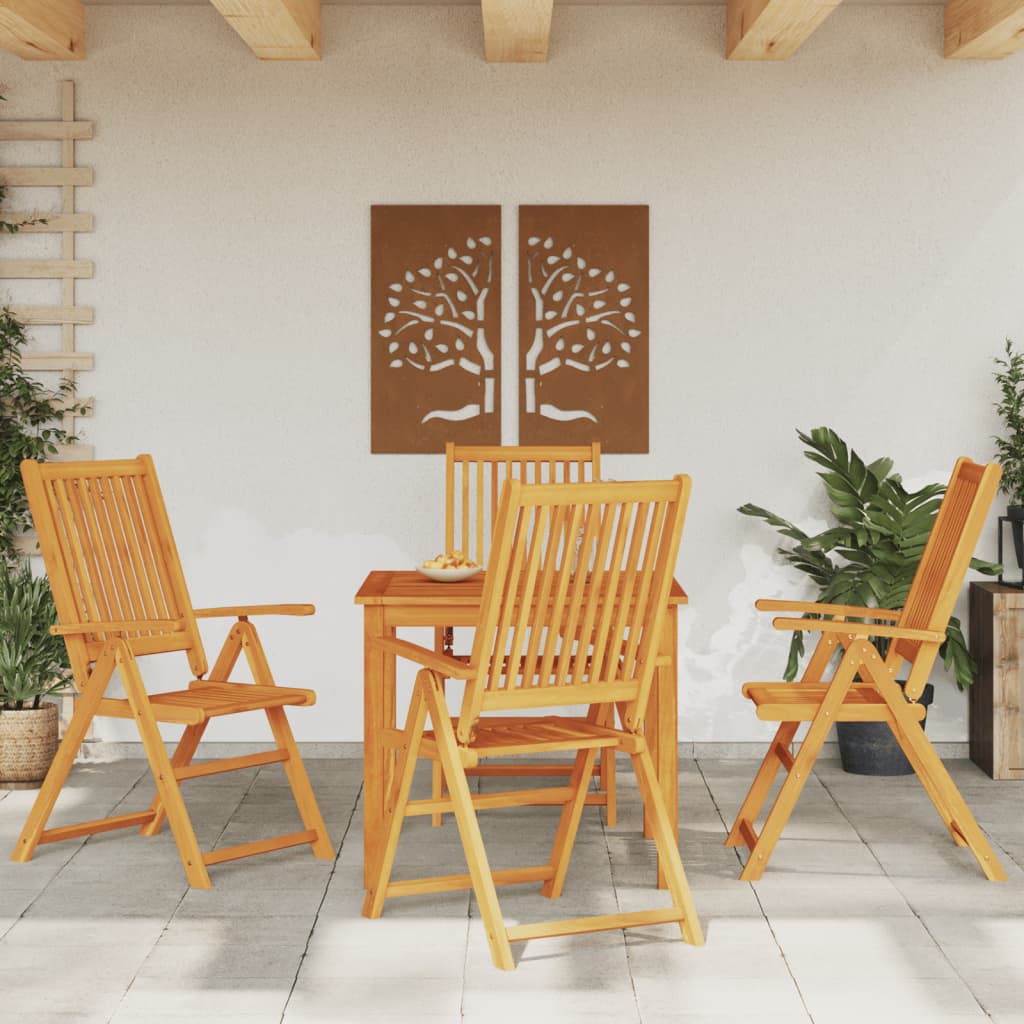 Conjunto de jantar p/ jardim 5 pcs 85x85x74 cm madeira de acácia maciça