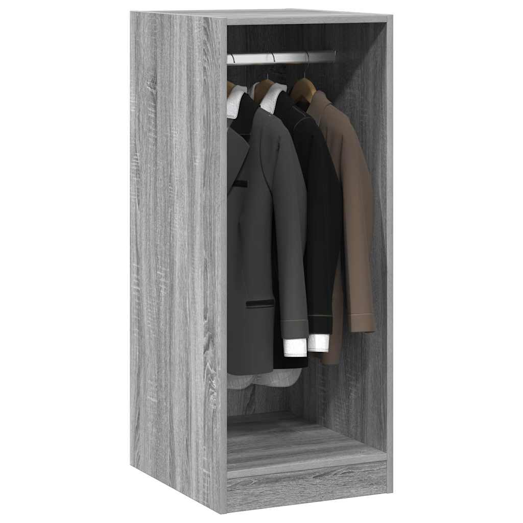 Roupeiro 48x41x102 cm derivados de madeira cinzento sonoma