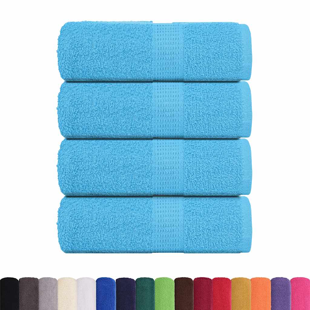 Toalhas de bidé frogn 4 pcs 30x50 cm 360 g/m² turquesa