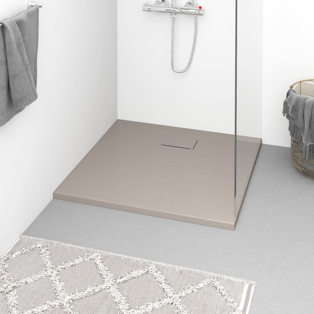 Base de chuveiro smc 90x80 cm castanho