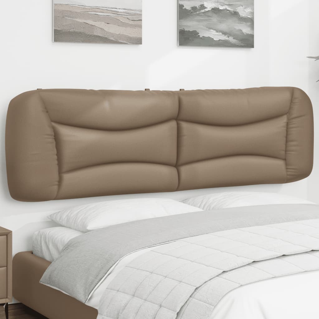 Almofadão de cabeceira hvar 180 cm couro artificial cappuccino
