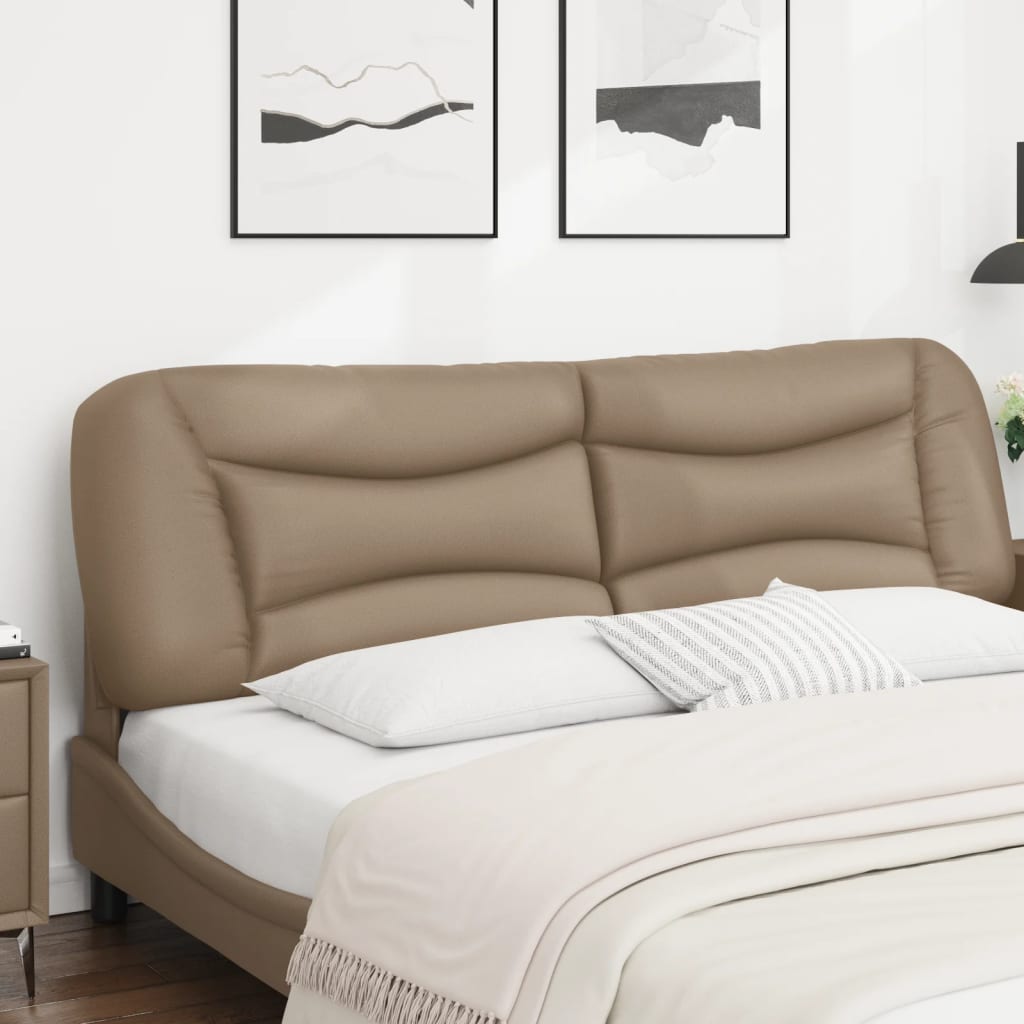 Almofadão de cabeceira hvar 180 cm couro artificial cappuccino